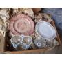 ESTATE SALE- OVER 40 TUBS TO BE UNPACKED-HOBNAIL GLASSWARE COLLECTION-OAK CURIO-TABLE SET-TOYS-BOOKS