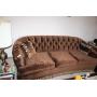 Matching Brown Velvet Sofa & Loveseat