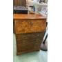 Burl Walnut Drop Front Desk 26"W x 14"D x 38 1/2"T