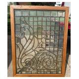 Leaded beveled glass window