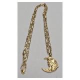14Kt Gold Chain & Pendant 10.9g