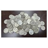 100 90% Silver Dimes