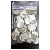 100  90% Silver Dimes