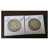 Seated Liberty & Barber Half Dollars