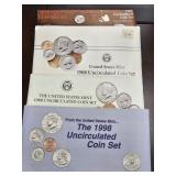 US Mint Sets, see photo for dates