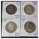 Assorted Silver Half Dollars