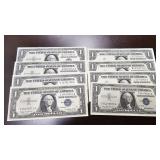 8 Crispy Clean Silver Certificates