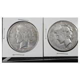 Pair of Peace Dollars
