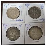 Assorted Silver Half Dollars