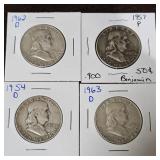 Assorted Silver Half Dollars