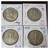 Assorted Silver Half Dollars