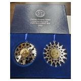 US MInt 2000 Christmas Ornaments