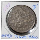 1837 Hard Times Token
