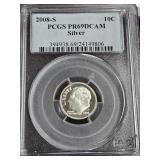 2008-S Silver Dime PR69DCAM