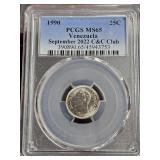 1990 Venezuela 25C MS65