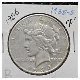 1935-S Peace Silver Dollar