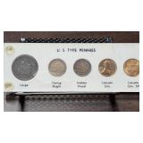 U.S. Type Pennies Set