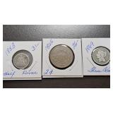 2 Cent, Half Dime & 3 Cent Nickel