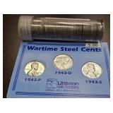 Roll & PDS Set Steel Cents