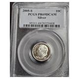 2005-S Silver Dime PR69DCAM