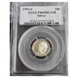 1993-S Roosevelt Silver Dime PR69DCAM