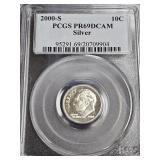 2000-S Silver Dime PR69DCAM