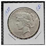 1927 Peace Silver Dollar