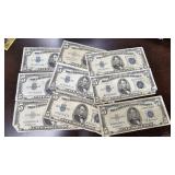 9- $5 Silver Certificates