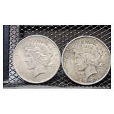 Pair of Peace Dollars