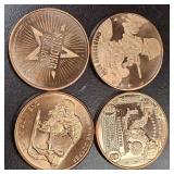 4- 1oz Copper Rounds