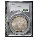 1880-S CAC MS62 Morgan Silver Dollar