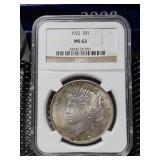 1922 MS63 Peace Dollar