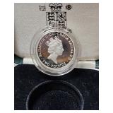 2 Pounds UK Silver Coin with Peace Dove