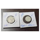 Trime & Three Cent Nickel