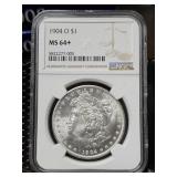 1904-O Morgan Silver Dollar MS64+