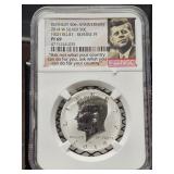 2014 W Kennedy Silver High Relief Rev. PF69