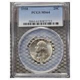 1958 Wash. Quarter MS64