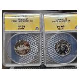 Pair of Proof Quarters PF69DCAM