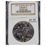 1994 D World Cup Silver Dollar MS69