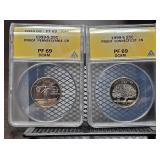 Pair of Proof Quarters PF69DCAM