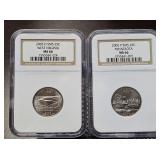 West Va & Minn. SMS Quarters MS66