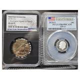Am. Innov. MS66PL & 2020 Silver Dime PR69DCAM