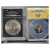 Pennsylvania Proof Quarter & Bicentennial Ike
