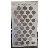 Complete Set of Franklin Half Dollars in Acrylic