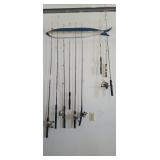 Fishing Poles, Holder is attached to wall