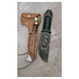 Western Knife with Hatchet, etc