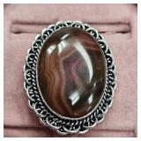 Dendritic Opal Size 9 German Silver Ring
