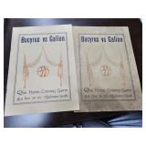 Pir of 1923 Bucyrus Homecoming Football Programs