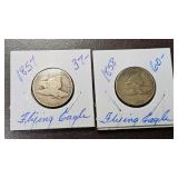 Pair of Flying Eagle Cents, see photos