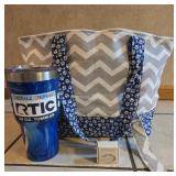 Wynford Tote, Key Fob, Paw Earrings & tumbler